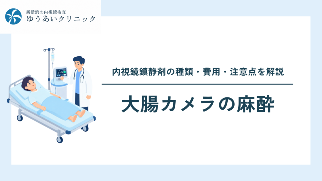 大腸カメラの麻酔｜内視鏡鎮静剤の種類・費用・注意点を解説